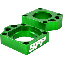 SPP Kawasaki KX125-250 03-08 KX250F 04-19 KX450F 06-18 Green Axle Block