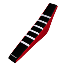 Strike Seats Honda CRF250R 14-17 450R 13-16 Gripper Ribbed White/Black/Red Seat Cover