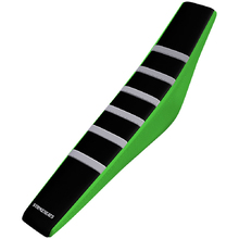 Strike Seats Kawasaki KX250F 09-12 450F 09-11 Gripper Ribbed White/Black/Green Seat Cover