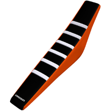Strike Seats KTM 65SX 24-27 Gripper Ribbed White/Black/Orange Seat Cover