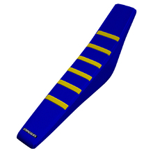 Strike Seats Sherco SE/SEF 12-16 Gripper Ribbed Yellow/Blue/Blue Seat Cover