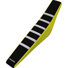 Strike Seats Suzuki RMZ250 04-06 Gripper Ribbed White/Black/Yellow Seat Cover