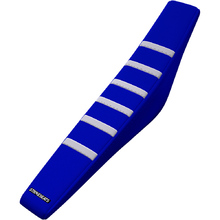 Strike Seats Yamaha YZ125-250 96-01 Gripper Ribbed White/Blue/Blue Seat Cover