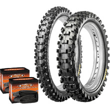 Maxxis MX-SI 80/100-21 Front & 110/100-18 Rear Tyre & UHD Tube Set