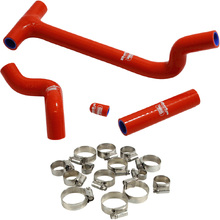 Samco Beta RR250-300 2T 20-25 Thermostat Bypass Red Radiator Hose and Clip Kit Combo