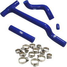 Samco Beta RR125 2T 20-25 Thermostat Bypass Blue Radiator Hose and Clip Kit Combo