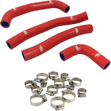 Samco Honda CRF450R 17-20 Red Radiator Hose and Clip Kit Combo