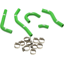 Samco Kawasaki KX250F 25-27 OEM Green Radiator Hose and Clip Kit Combo