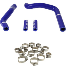 Samco Kawasaki KX250 05-08 Blue Radiator Hose and Clip Kit Combo