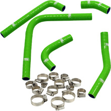 Samco Kawasaki KX250F 2020 OEM Green Radiator Hose and Clip Kit Combo
