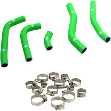 Samco Kawasaki KX250F 21-24 OEM Green Radiator Hose and Clip Kit Combo
