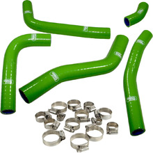 Samco Kawasaki KX250F 21-24 'Y' Piece Race Design Green Radiator Hose and Clip Kit Combo