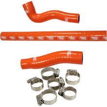 Samco KTM 125/150SX 19-21 Orange Radiator Hose and Clip Kit Combo