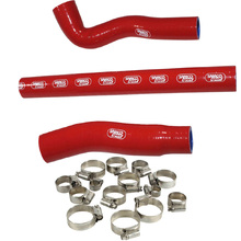 Samco Gas Gas MC125 21-23 Red Radiator Hose and Clip Kit Combo