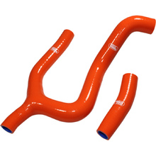 Samco KTM 250 SXF 19-22 'Y' Piece Race Design Orange Radiator Hose Kit