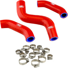 Samco Gas Gas MC450F 21-23 Red Radiator Hose and Clip Kit Combo