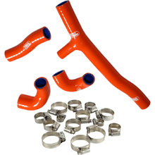 Samco KTM 250-300 EXC 20-23 OEM Orange Radiator Hose and Clip Kit Combo