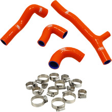 Samco KTM 150 EXC TPI 20-23 OEM Orange Radiator Hose and Clip Kit Combo
