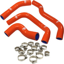 Samco KTM 390 Adventure 20-24 Orange Radiator Hose and Clip Kit Combo