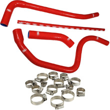 Samco Gas Gas EC350F 21-23 OEM Red Radiator Hose and Clip Kit Combo