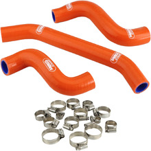 Samco KTM 250-350 SXF 23-27 Orange Radiator Hose and Clip Kit Combo