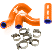 Samco KTM 65 SX 24-27 Orange Radiator Hose and Clip Kit Combo