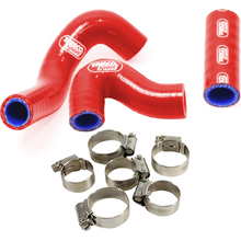 Samco GAS GAS MC65 24-27 Red Radiator Hose and Clip Kit Combo