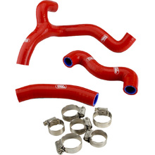 Samco Gas Gas MC50 21-23 Red Radiator Hose and Clip Kit Combo