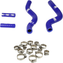 Samco Suzuki RM250 01-12 Blue Radiator Hose and Clip Kit Combo