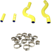 Samco Suzuki RM250 01-12 Yellow Radiator Hose and Clip Kit Combo