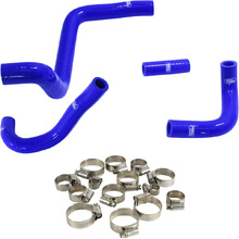 Samco Suzuki RMZ250 19-27 Blue Radiator Hose and Clip Kit Combo