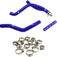 Samco Yamaha YZ250F 19-23 'Y' Piece Race Design Blue Radiator Hose and Clip Kit Combo