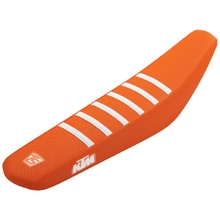 Throttle Syndicate KTM SX/SX-F 23-27 EXC/EXC-F 24-27 Orange/Orange/White Ribs Complete Seat