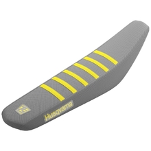Throttle Syndicate Husqvarna TC/FC 23-27 TE/FE 24-26 Grey/Grey/Yellow Ribs Complete Seat
