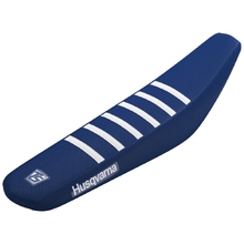 Throttle Syndicate Husqvarna TC/FC 23-27 TE/FE 24-26 Husq Blue/ Husq Blue/White Ribs Complete Seat
