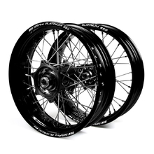 Talon/SM Pro Platinum Suzuki RMZ250/450 05-27 Black Non Cushed Motard Wheel Set