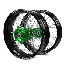 Talon/SM Pro Platinum Kawasaki KX250/450F 06-20 Black/Gold Non Cushed Motard Wheel Set
