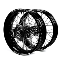 Talon/SM Pro Platinum Yamaha YZ125/250 02-25 Black Non Cushed Motard Wheel Set