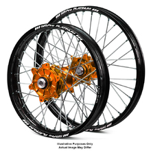Talon/SM Pro Platinum KTM 1090-1290R 17-24 21"/18" Black/Orange Wheel Set