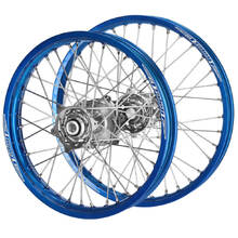 Talon Kawasaki KX250/450F 06-20 21"/19" Silver/Blue Wheel Set