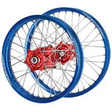 Talon Husqvarna TE/FE 16-23 21"/18" Red/Blue Wheel Set