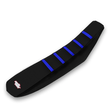 MotoSeat Yamaha YZF/WRF Ribbed Black/Blue Seat Cover