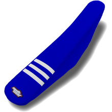 MotoSeat Yamaha YZ250F 19-23/YZ450F 18-22 3-Rib Blue/White Seat Cover