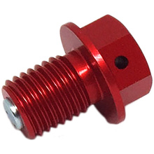 Zeta Suzuki RMZ250 07-27 M12/1.25X10 Red Magnetic Drain Bolt