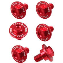 Zeta Honda CR/CRF/XR Red Fork Guard Bolt Kit