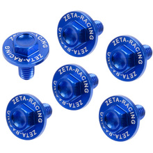 Zeta Kawasaki KX/KXF/KLX Blue Fork Guard Bolt Kit