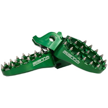 Zeta Kawasaki KX250/450F 09-26 Green Aluminium Foot Pegs