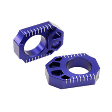 Zeta Yamaha YZ250/450F 10-27 Blue Axle Blocks