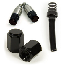 RHK Black Fork Bleeders/Valve Caps/Breather Vent Set