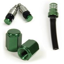 RHK Green Fork Bleeders/Valve Caps/Breather Vent Set